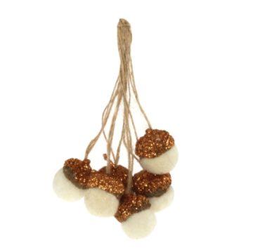 Glitter Acorn Ornament - Single Acorn