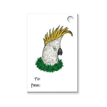 Christmas Gift Tag - Cockatoo