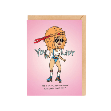 Boomin' Babe Greeting Card