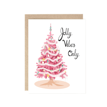 Jolly Vibes Only Greeting Card