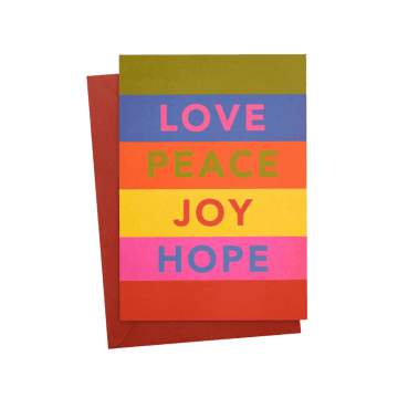 Love Peace Joy Hope Greeting Card