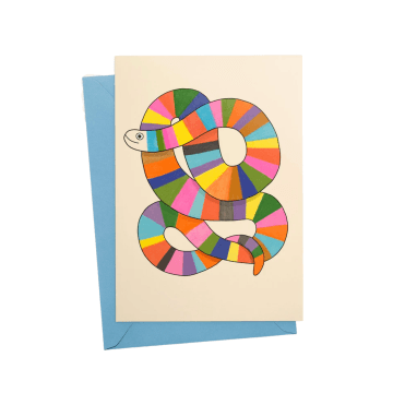 Rainbow Snake Greeting Card